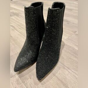 Zara Sparkling Black Booties Size 7